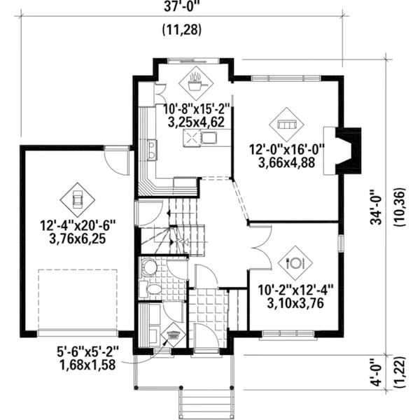 Country House Plan First Floor - Fetrow European Home 126D-0647 - Search House Plans and More