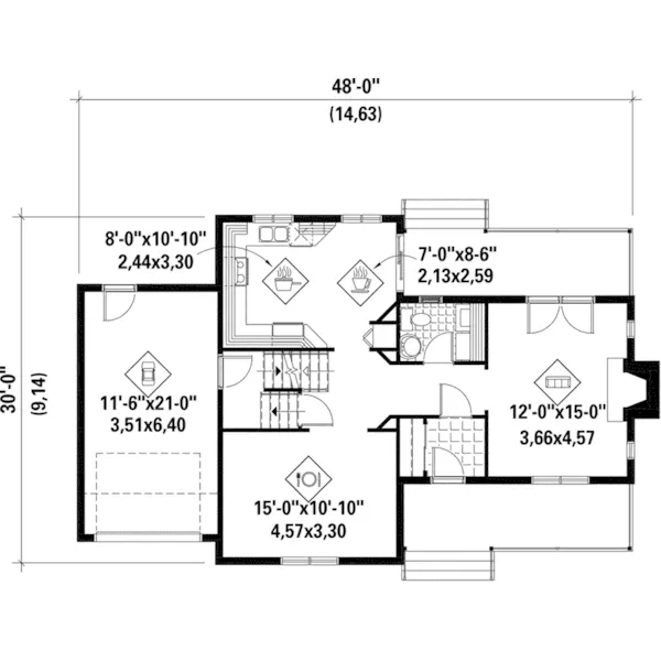 Country French House Plan First Floor - Hawthorne Hill Farmhouse 126D-0649 - Search House Plans and More