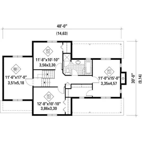 Country French House Plan Second Floor - Hawthorne Hill Farmhouse 126D-0649 - Search House Plans and More