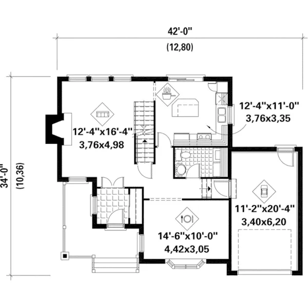 Country French House Plan First Floor - Niemann Park Traditional Home 126D-0653 - Shop House Plans and More