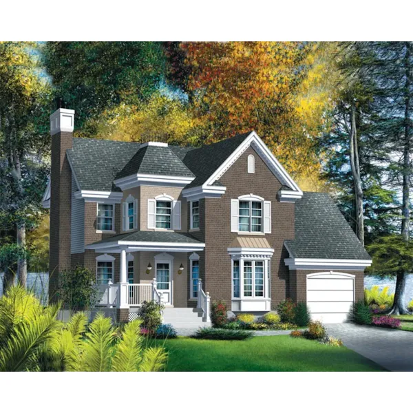 Country French House Plan Front of Home - Niemann Park Traditional Home 126D-0653 - Shop House Plans and More