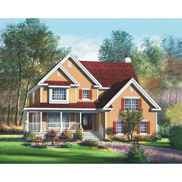 Victorian House Plan Front of Home - Patti Field Country Home 126D-0654 - Shop House Plans and More