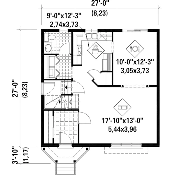 European House Plan First Floor - Rita Place Victorian Home 126D-0655 - Shop House Plans and More