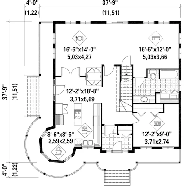 Country House Plan First Floor - Savanna Bay Victorian Home 126D-0657 - Shop House Plans and More