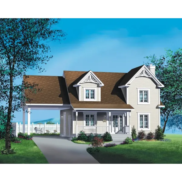 Cape Cod & New England House Plan Front of Home - Thorn Mill Country Home 126D-0660 - Shop House Plans and More