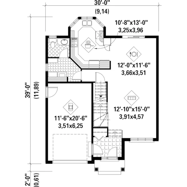 Country French House Plan First Floor - Kleinkemper Traditional Home 126D-0661 - Search House Plans and More