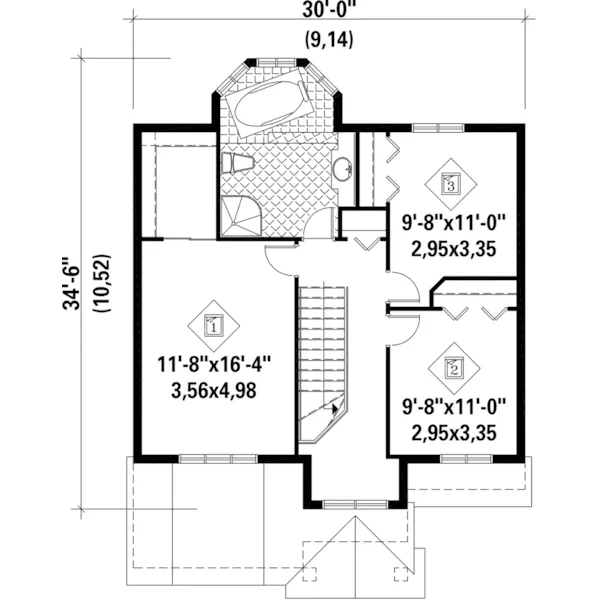 Country French House Plan Second Floor - Kleinkemper Traditional Home 126D-0661 - Search House Plans and More