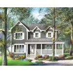 European House Plan Front of Home - Cindy Circle Country Home 126D-0663 - Search House Plans and More