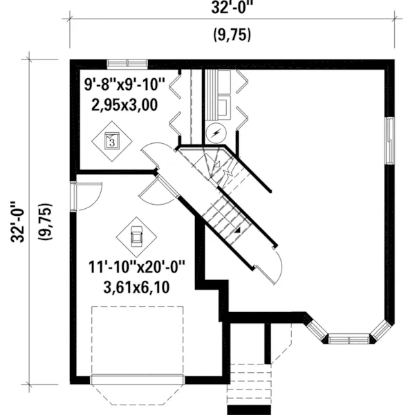 Victorian House Plan Lower Level Floor - Abbeydell Split-Level Home 126D-0664 - Search House Plans and More