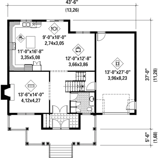 Country House Plan First Floor - Vashon Country Home 126D-0667 - Shop House Plans and More