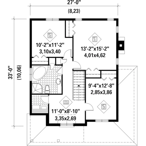 Victorian House Plan Second Floor - Wagner Park Traditional Home 126D-0668 - Shop House Plans and More