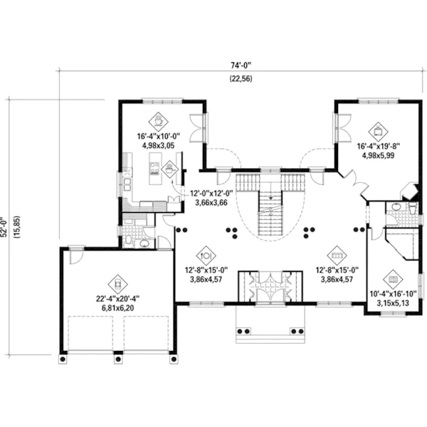 Victorian House Plan First Floor - VanBeek Luxury Home 126D-0669 - Shop House Plans and More