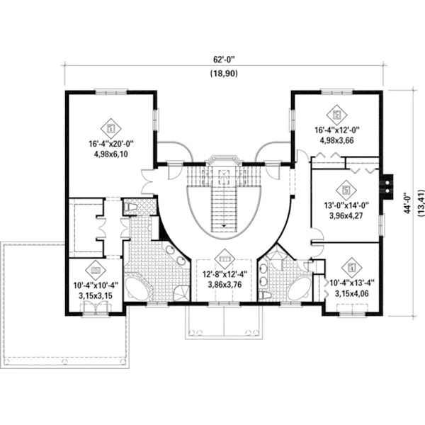 Victorian House Plan Second Floor - VanBeek Luxury Home 126D-0669 - Shop House Plans and More