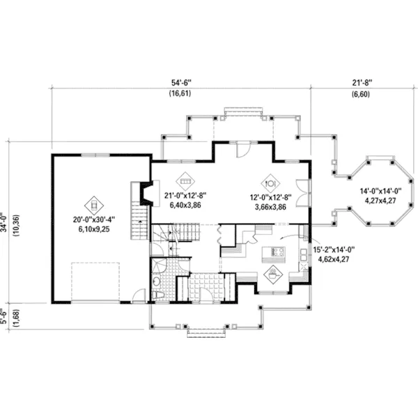 Country House Plan First Floor - Lydia Lane Country Victorian Home 126D-0670 - Shop House Plans and More