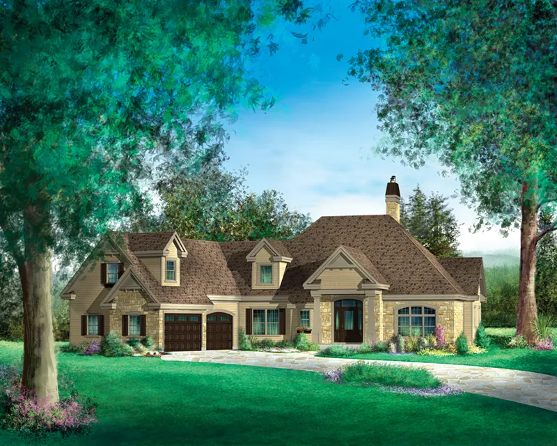 Country House Plan Front of Home - Bellmont Place Luxury Home 126D-0672 - Search House Plans and More