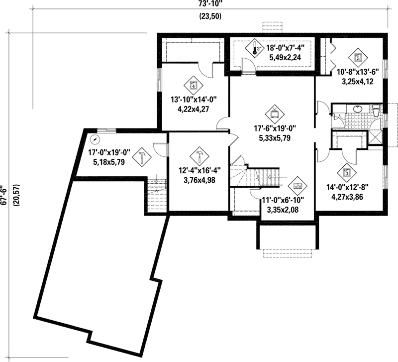 Country House Plan Lower Level Floor - Bellmont Place Luxury Home 126D-0672 - Search House Plans and More