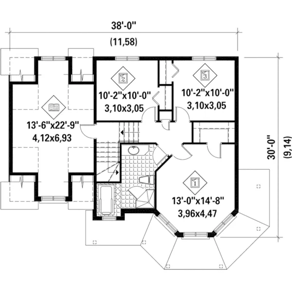 European House Plan Second Floor - Robbins Creek Country Home 126D-0676 - Shop House Plans and More