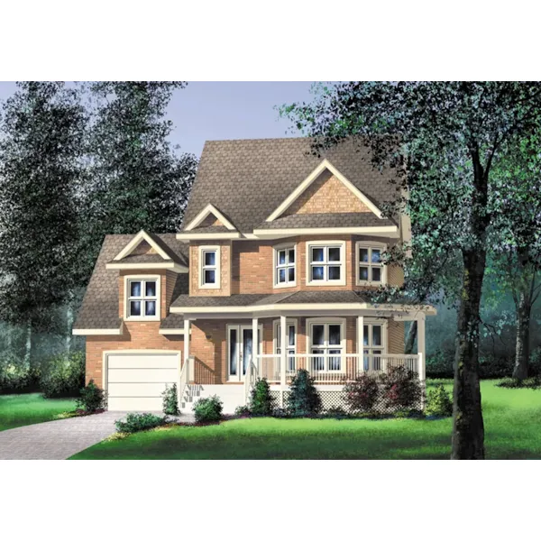 European House Plan Front of Home - Robbins Creek Country Home 126D-0676 - Shop House Plans and More