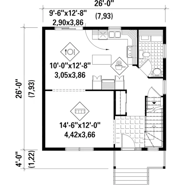 Victorian House Plan First Floor - Westwinds Traditional Home 126D-0678 - Shop House Plans and More