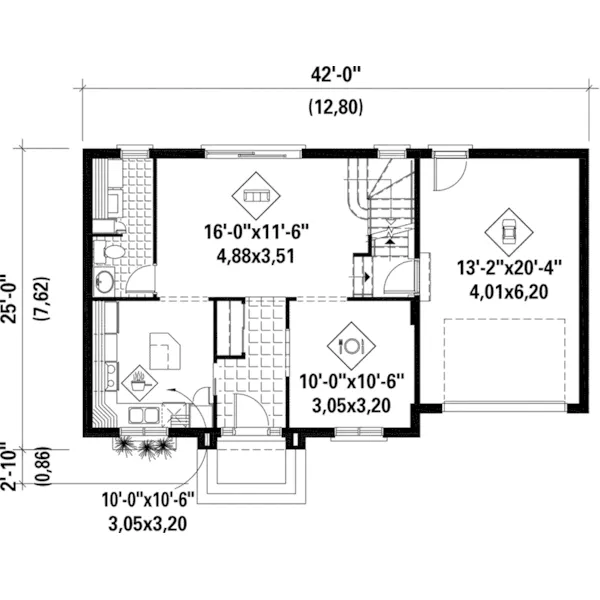 Victorian House Plan First Floor - Wishart Georgian Style Home 126D-0680 - Shop House Plans and More