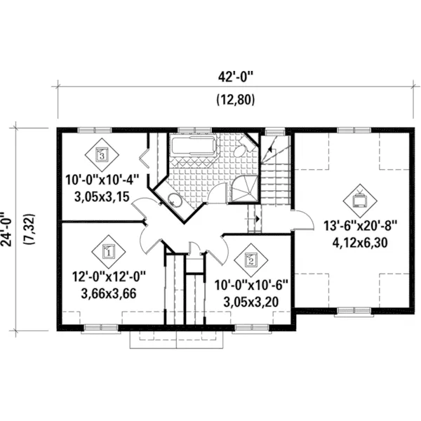 Victorian House Plan Second Floor - Wishart Georgian Style Home 126D-0680 - Shop House Plans and More