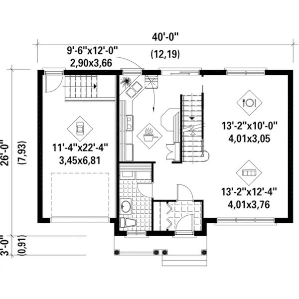 European House Plan First Floor - Tracecrest Traditional Home 126D-0683 - Shop House Plans and More