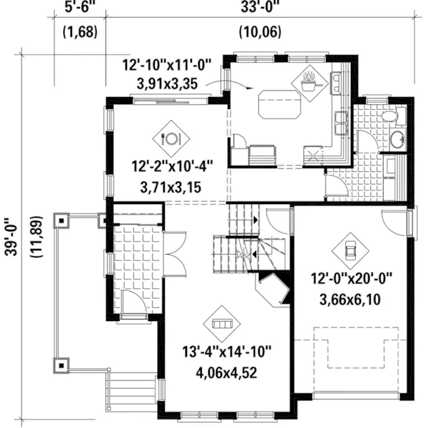 Victorian House Plan First Floor - Pruett Traditional Home 126D-0688 - Shop House Plans and More