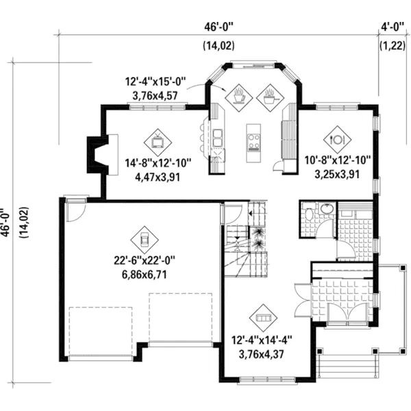 European House Plan First Floor - Octavia Bay European Home 126D-0690 - Shop House Plans and More