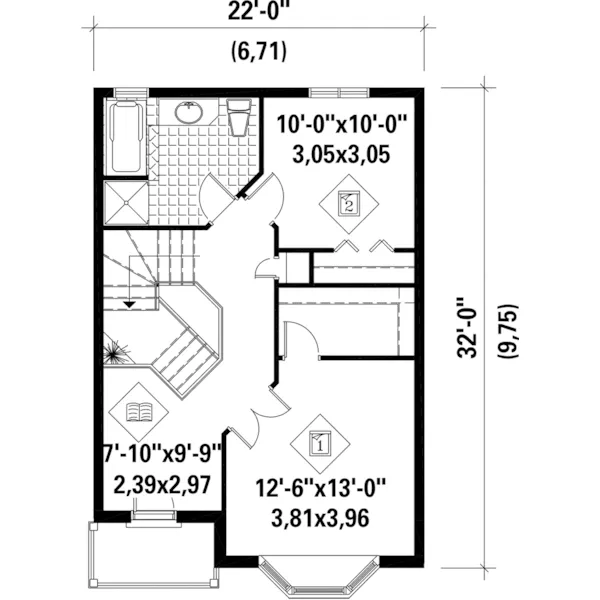 Cape Cod & New England House Plan Second Floor - Morgan Landing Town House 126D-0692 - Shop House Plans and More