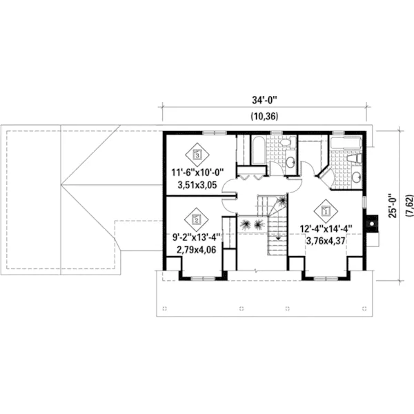 Craftsman House Plan Second Floor - Martin Lake Country Home 126D-0694 - Shop House Plans and More