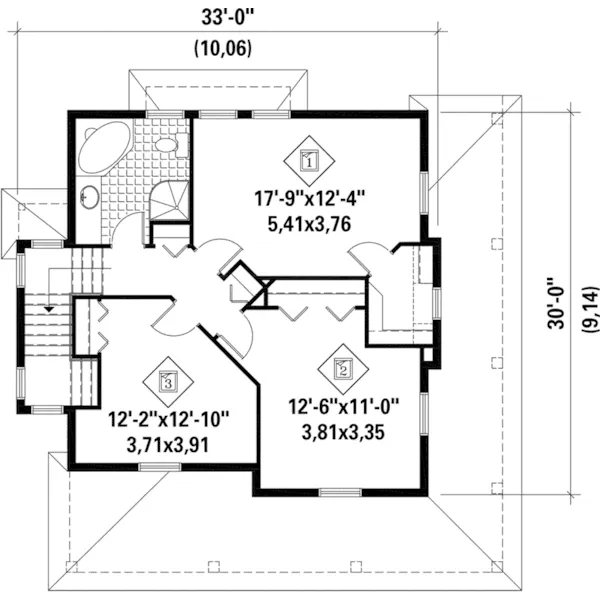 Cape Cod & New England House Plan Second Floor - Loren Creek Country Farmhouse 126D-0696 - Shop House Plans and More