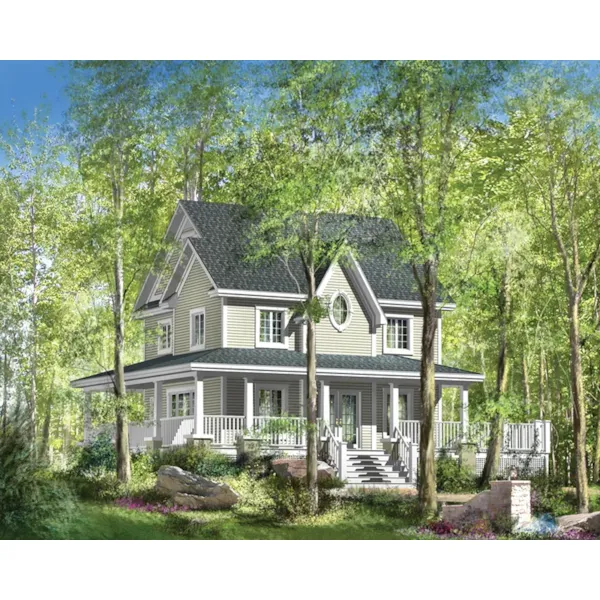 Cape Cod & New England House Plan Front of Home - Loren Creek Country Farmhouse 126D-0696 - Shop House Plans and More