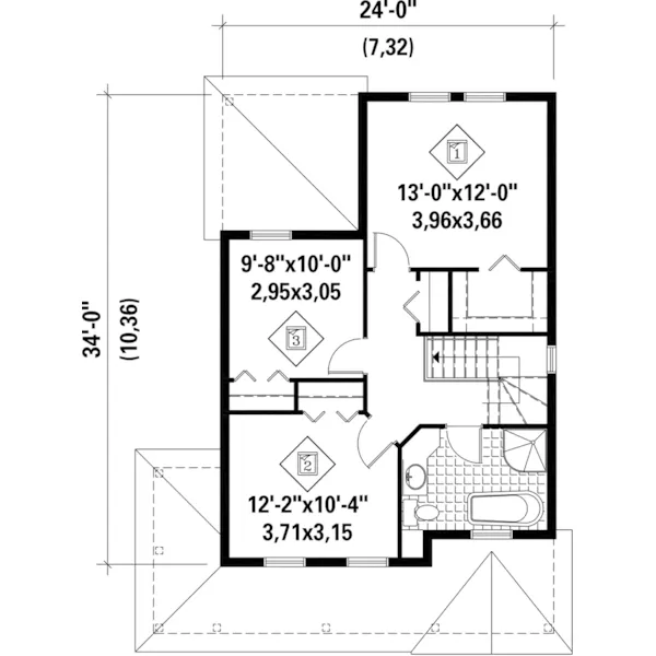 European House Plan Second Floor - Menard Mill Country Home 126D-0700 - Shop House Plans and More