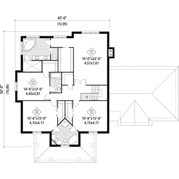 European House Plan Second Floor - Pershing Way Traditional Home 126D-0701 - Shop House Plans and More