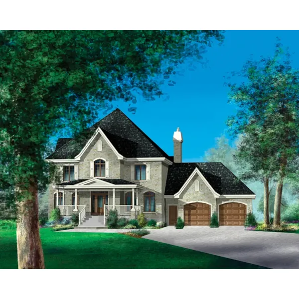 European House Plan Front of Home - Pershing Way Traditional Home 126D-0701 - Shop House Plans and More