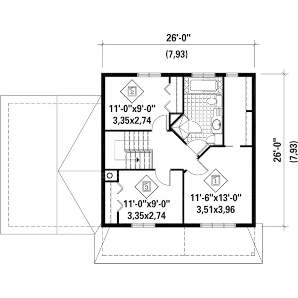 Country House Plan Second Floor - Redwood Country Home 126D-0703 - Shop House Plans and More