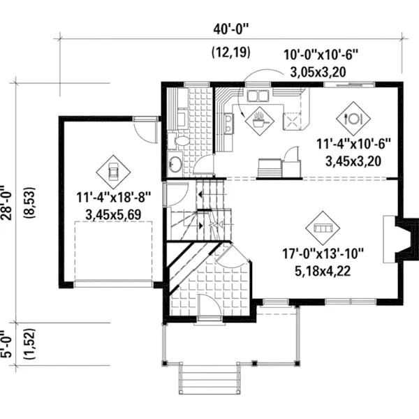 Country French House Plan First Floor - Simpson Traditional Home 126D-0712 - Shop House Plans and More