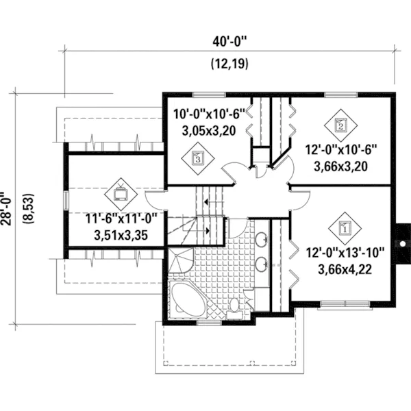 Country French House Plan Second Floor - Simpson Traditional Home 126D-0712 - Shop House Plans and More