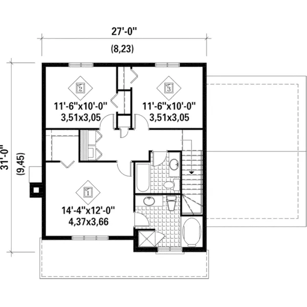 Country French House Plan Second Floor - Sandy Falls Traditional Home 126D-0713 - Shop House Plans and More