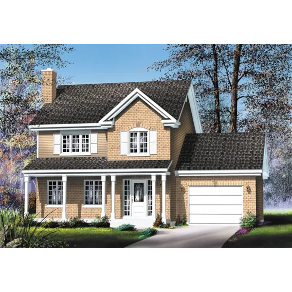 Country French House Plan Front of Home - Sandy Falls Traditional Home 126D-0713 - Shop House Plans and More