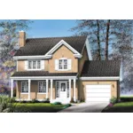 Country French House Plan Front of Home - Sandy Falls Traditional Home 126D-0713 - Shop House Plans and More