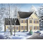 Colonial House Plan Front of Home - Hanley Hill Colonial Home 126D-0719 - Search House Plans and More