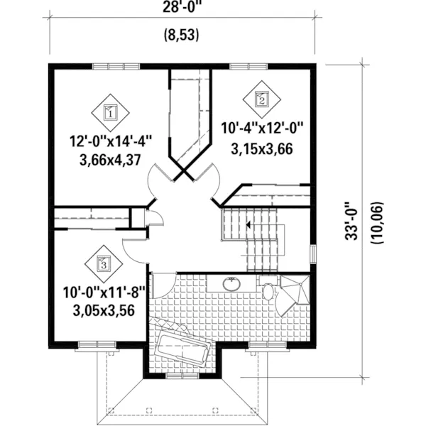 European House Plan Second Floor - Carroll Lane Country Home 126D-0722 - Search House Plans and More