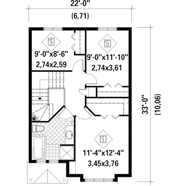 European House Plan Second Floor - Amanda Trace Town House 126D-0727 - Search House Plans and More