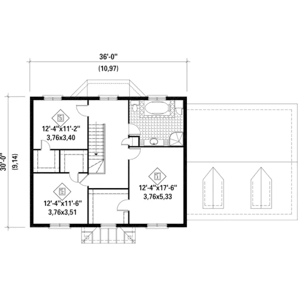 Country House Plan Second Floor - Baker Georgian Style Home 126D-0728 - Search House Plans and More