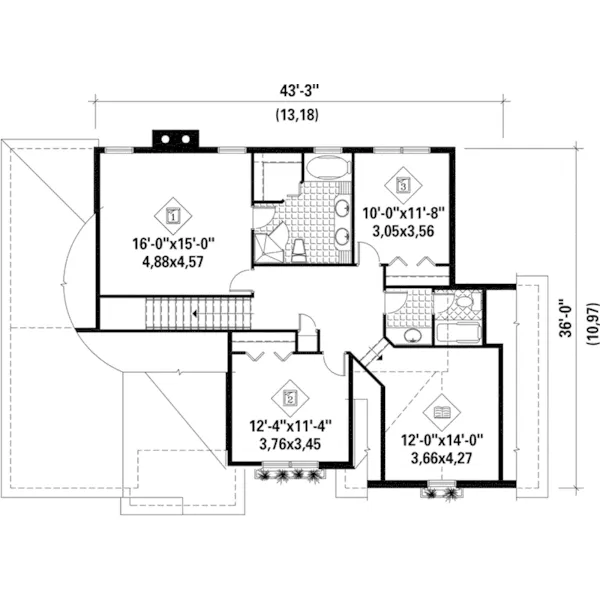 Country French House Plan Second Floor - Cayden Traditional Home 126D-0731 - Search House Plans and More