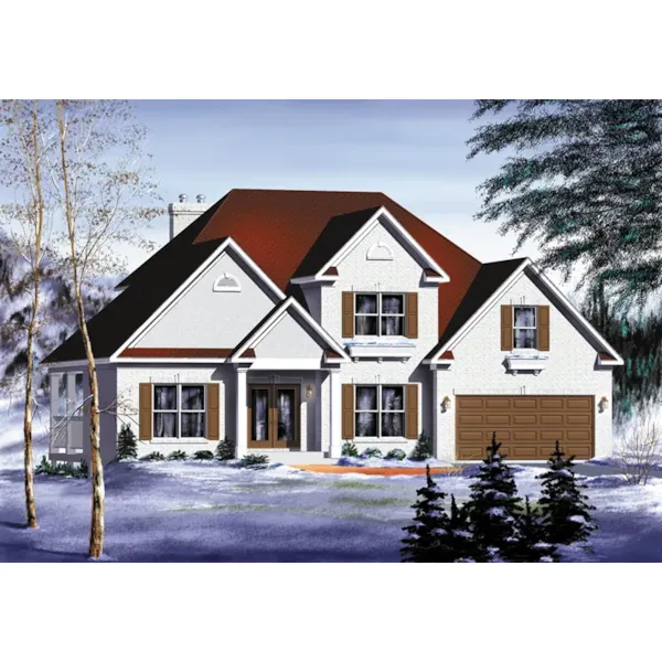 Country French House Plan Front of Home - Cayden Traditional Home 126D-0731 - Search House Plans and More