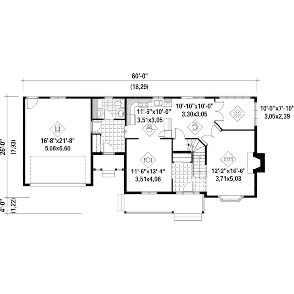 Country French House Plan First Floor - Daniel Farm Country Home 126D-0732 - Search House Plans and More