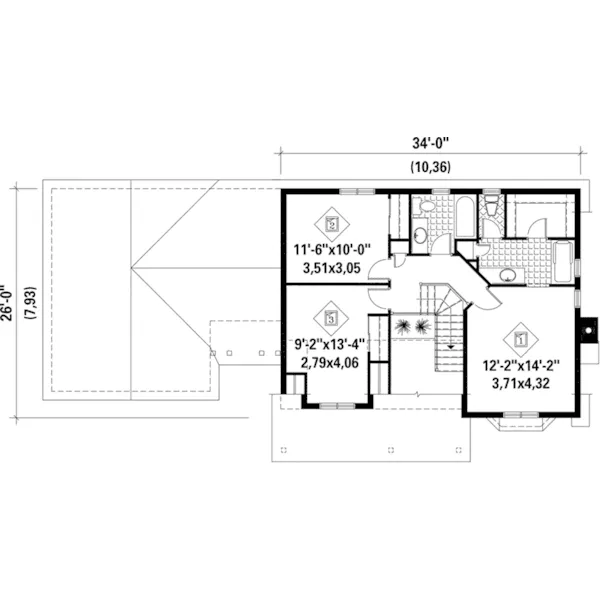 Country French House Plan Second Floor - Daniel Farm Country Home 126D-0732 - Search House Plans and More