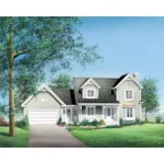 Country French House Plan Front of Home - Daniel Farm Country Home 126D-0732 - Search House Plans and More